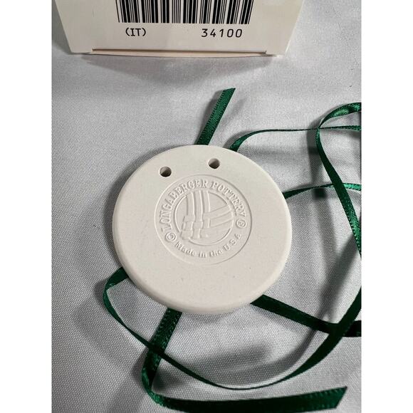 1998 Longaberger Easter Bunny Flowers Spring Ceramic Tie-On #34100 Vintage - Picture 3 of 3